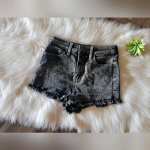 Black acid washed stretch denim Kendall & Kylie shorts sz 26